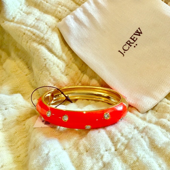 J. Crew Jewelry - 5/$25 J. Crew Orange Gold Clasped Bangle Bracelet